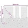 vidaXL Ground-Mounted Hexagonal Fence 100 x 1.4 m Gray Mesh view 3