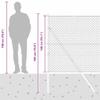 vidaXL Ground-Mounted Hexagonal Fence 100 x 1.4 m Gray Mesh view 4