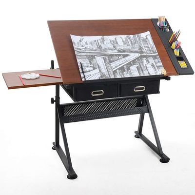 ABNNHK Adjustable Drawing Table with Storage