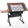 ABNNHK Adjustable Drawing Table with Storage view 1