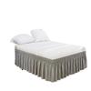 Elastic Ruffled Bed Skirt, Solid Beige, Wrap-Around Style, Queen 153 × 20 view 3