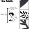 Metal Wine Glass Wall Art, Black Art Deco Silhouette view 2