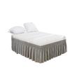 Bed Skirt, Elastic Ruffled Bed Skirt, Solid Color, Wrap-Around Style, Comfortable, Fade-Resistant, No Top Panel, Suitable for Double, Queen, and King Beds (Light Gray, King 19) view 1