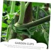 ibasenice Garden Support Clips, 200-Piece Set, PP, Weather-Resistant, Green view 4