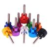 3 M3 Knurled Thumb Screws, Anodized Aluminum, 12 x 6 mm, Stainless Steel Thread view 1