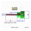 3 M3 Knurled Thumb Screws, Anodized Aluminum, 12 x 6 mm, Stainless Steel Thread view 3