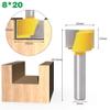 1-Piece 8 mm Shank CNC Face Mill Router Bit, Bottom-Cleaning Wood Cutter, Carbide (No. 3) view 2