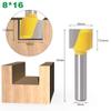 1-Piece 8 mm Shank CNC Face Mill Router Bit, Bottom-Cleaning Wood Cutter, Carbide (No. 3) view 4