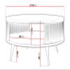 Mirjan24 Rajkon Coffee Table, Round (Bianco Marble/Cashmere) view 4
