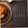 MUCKLILY 5-Piece Stainless Steel Grill Fork Set with Colorful Handles view 4