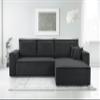 AXLIVING Cedria Dark Gray Corduroy L-Shaped Sofa, 287 cm view 1