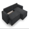AXLIVING Cedria Dark Gray Corduroy L-Shaped Sofa, 287 cm view 4