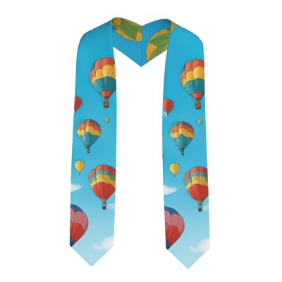 BGSHJVF Colorful Balloons Blue Sky Graduation Stole, Unisex
