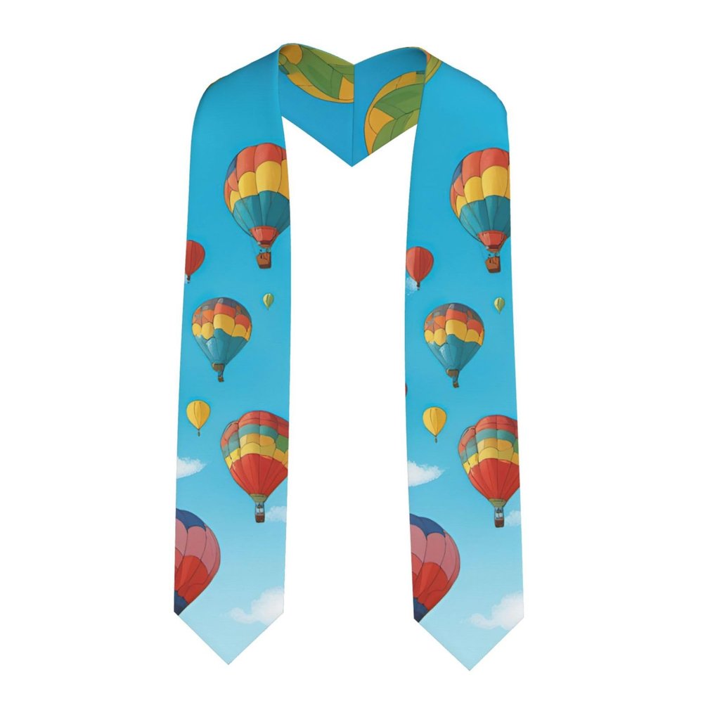 BGSHJVF Colorful Balloons Blue Sky Graduation Stole, Unisex