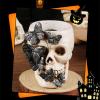 Halloween Skull Resin Pen Holder and Makeup Brush Organizer view 3