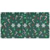Printed 3-Ring Binder with Pockets, 3.8 cm D-Ring, Decorative Binder for School, College, or Office, Candy Cane, Christmas Green view 2