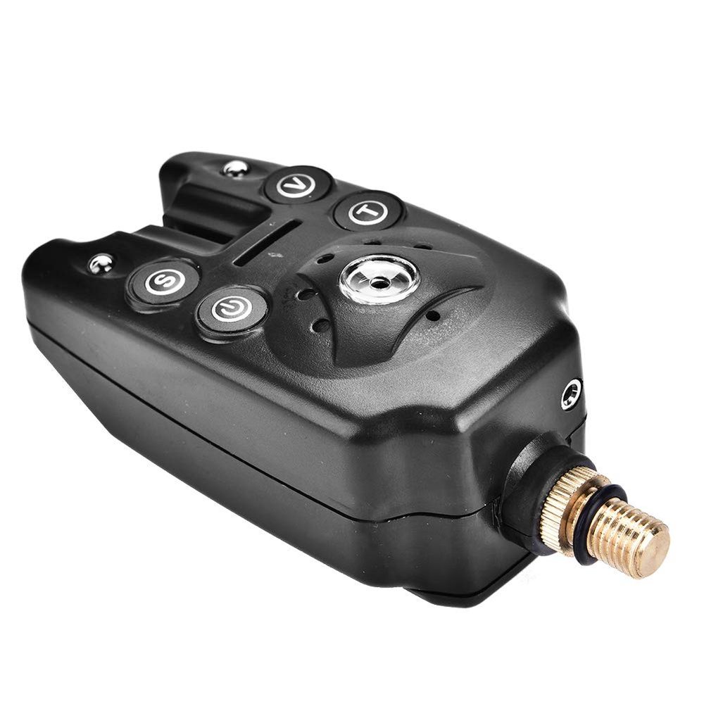 Alomejor Durable Metal and Plastic LED Fishing Bite Alarm Indicator for Sensitive Anglers (Black)