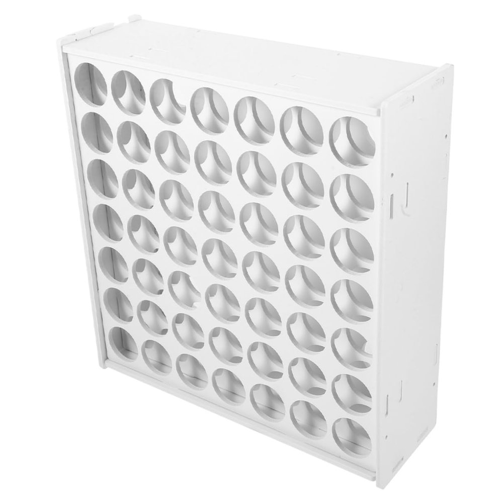 jojofuny 49-Slot Vertical Wall Organizer for Paint Bottles
