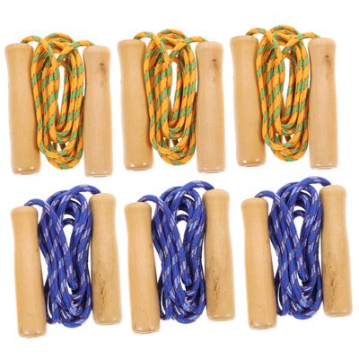Jump Rope with Wooden Handles, Adjustable Length