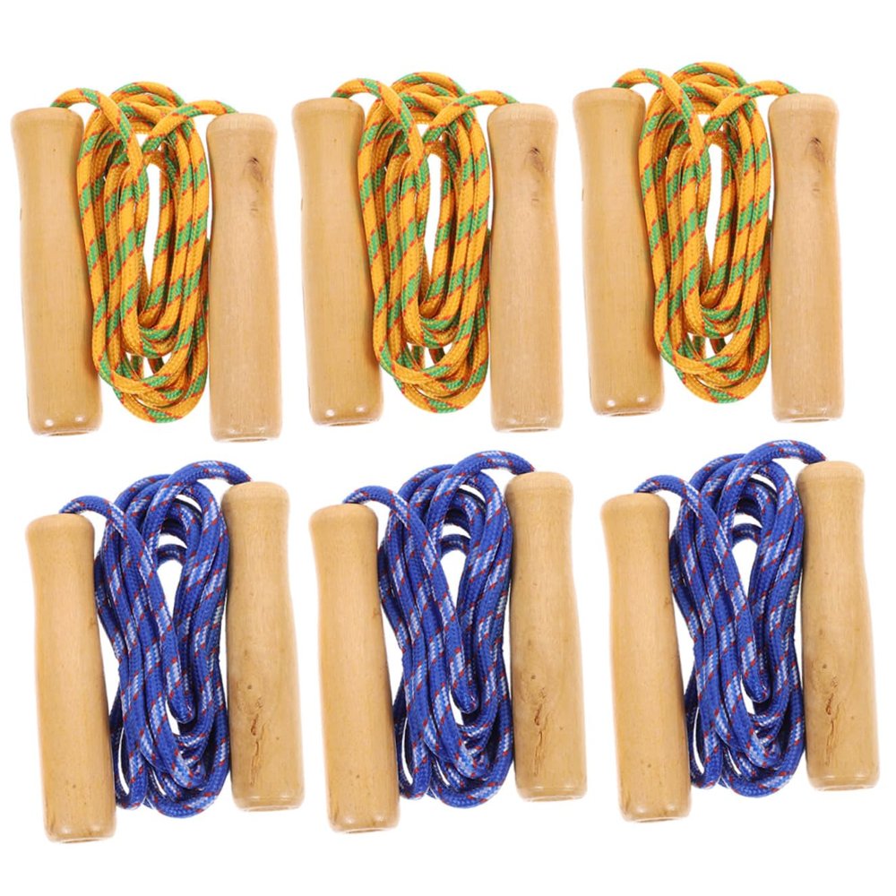 Jump Rope with Wooden Handles, Adjustable Length
