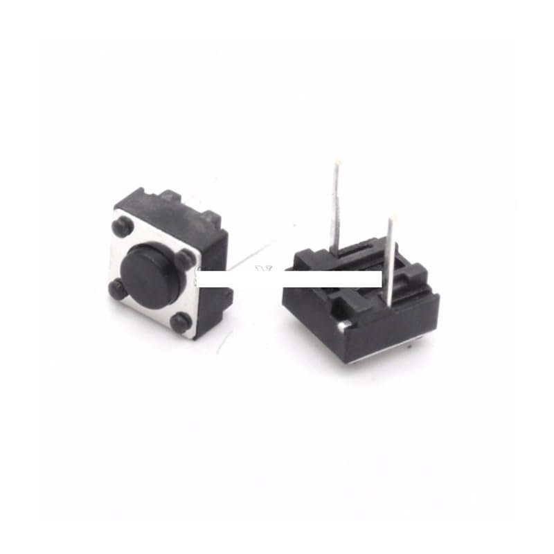 JRBJWYVV 20-Piece Momentary Tactile Switches, 6 × 6 × 4.3 mm, 2 Center Pins
