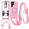 FERLAN Crossbody Phone Case with Detachable Strap for Samsung Galaxy S25 Ultra, Pink view 1