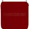 Custom Linen Bench Cushion Cover, Washable, Zippered, Burgundy, 60 x 60 x 5 cm view 1
