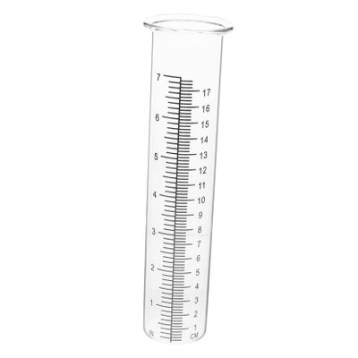 HYTROVE 7-Inch Borosilicate Glass Rain Gauge with Scale