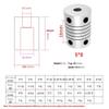 2-Pack Flexible Aluminum Couplings, 19 mm Diameter, CNC Motor Jaw Shaft Couplers, 6.35 x 8 x 25 mm view 4