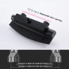 Waterfall Wall-Mount Bathtub Faucet with Handheld Shower, 2-Handle Hot/Cold Mixer, Black view 2