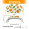 Eslifey Drawer Pulls, Orange and Green Clementine Pattern, Cupboard Cup Pulls, Kitchen Hardware, 4-Pack view 2