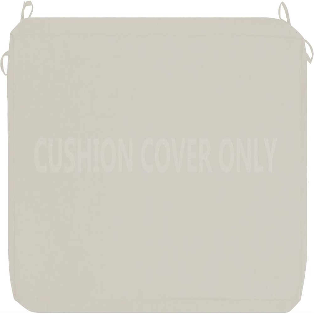 Zippered Linen Bench Cushion Cover, Washable, Beige, 170 x 60 x 5 cm