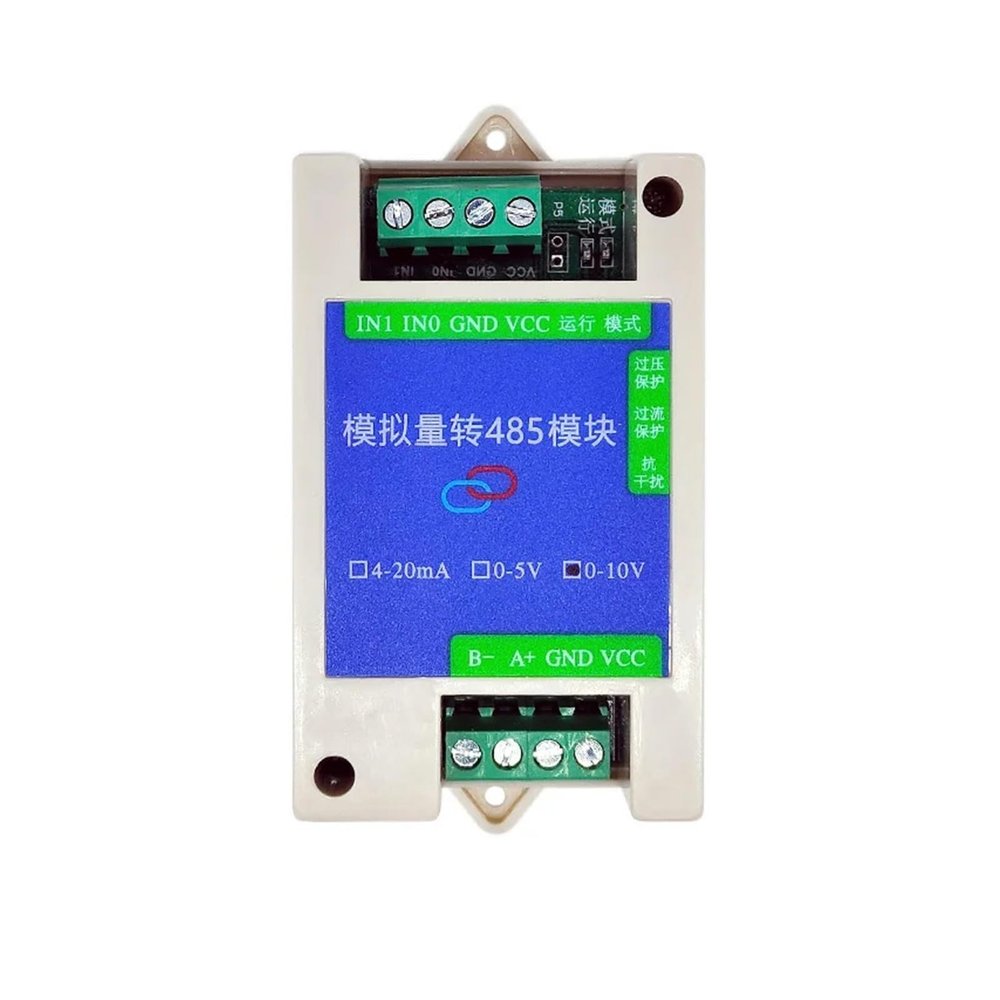 AIRUIXI PLC Analog Signal Acquisition Module, RS485, 4-20 mA, 0-5 V, 0-10 V, Modbus, 2-Way 4-20 mA