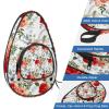 lcndlsoe Table Tennis Paddle Case with Watercolor Floral Pattern view 3