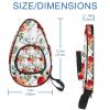 lcndlsoe Table Tennis Paddle Case with Watercolor Floral Pattern view 4