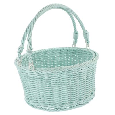 ifundom Handmade Plastic Fruit Basket, Rustic Handwoven Picnic Basket