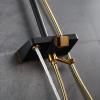 Black and Gold Wall-Mounted Bath Shower Mixer Set view 4