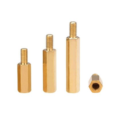 NIRNHYRUR Brass Hex Standoffs, M2, 2–40 mm