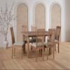 LeafDesign Dining Table, Folding Wooden Table with Extension Leaf, Wenus 2, Kashmir (140/180 x 80 x 76 cm) view 2