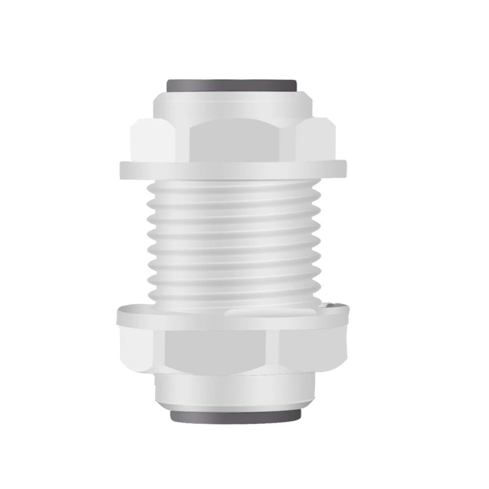 GYQYJPFZM 50-Piece Lot 3/8-Inch Bulkhead Straight RO Water Fittings, 9.5 mm Bulkhead Couplings, POM Hose and PE Pipe Connectors for Water Filter Parts