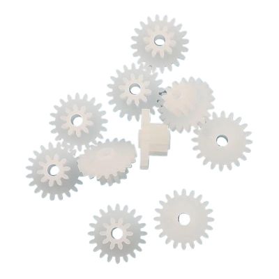 10-Pack 0.5 Module Double-Layer Plastic Pinion Gears, 10/20 Teeth, 2 mm Shaft