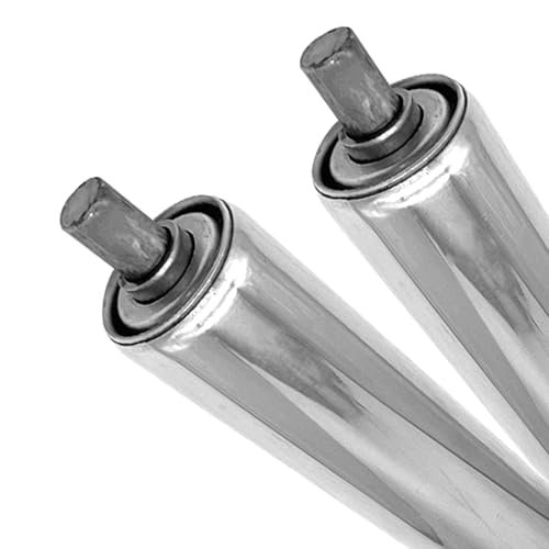 High-Performance Universal Steel Conveyor Rollers, 2-Pack, 32 mm/2 in. Diameter