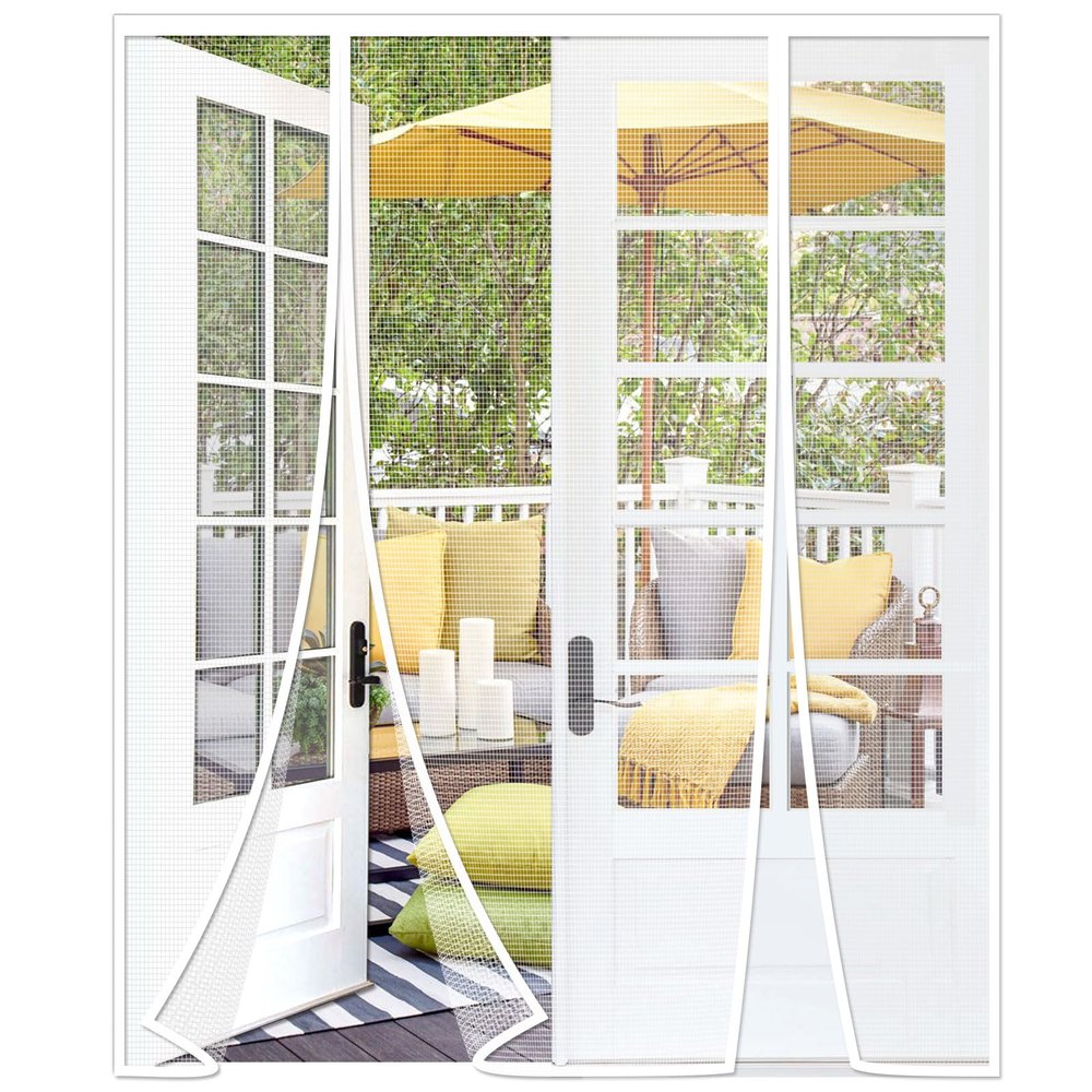 Risareyi Magnetic Screen Door 225 x 250 cm, White Fiberglass Mesh