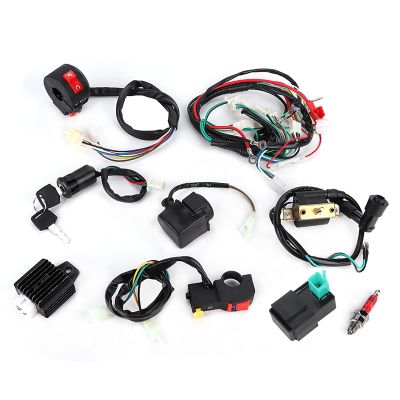 TOUISEDGI Wiring Harness Solenoid Coil Rectifier CDI Kit for ATV Quad Bikes, Compatible with Motoworks Sports