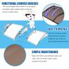 Waterproof Outdoor Door Awning, Polycarbonate Roof and Aluminum Frame, 120 x 160 cm, Brown view 3