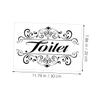 Self-Adhesive Toilet Stickers, 2-Piece Set, Reusable PVC view 2