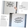 Self-Adhesive Toilet Stickers, 2-Piece Set, Reusable PVC view 3