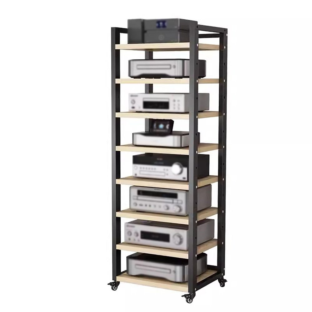 DECAKE 8-Tier 62-Inch Audio Video Tower Media Stand