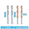 1-Piece 2.1–10 mm Carbide Drill Bit, 80 mm Overall Length, HRC55, 2.7 mm view 2