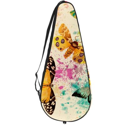 VAPOKF Vintage-Style Colorful Tennis Racket Bag for Up to 2 Rackets